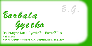 borbala gyetko business card